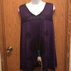 NWT Shirt with attached necklace